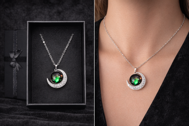 Crescent Moon Pendant Necklace
